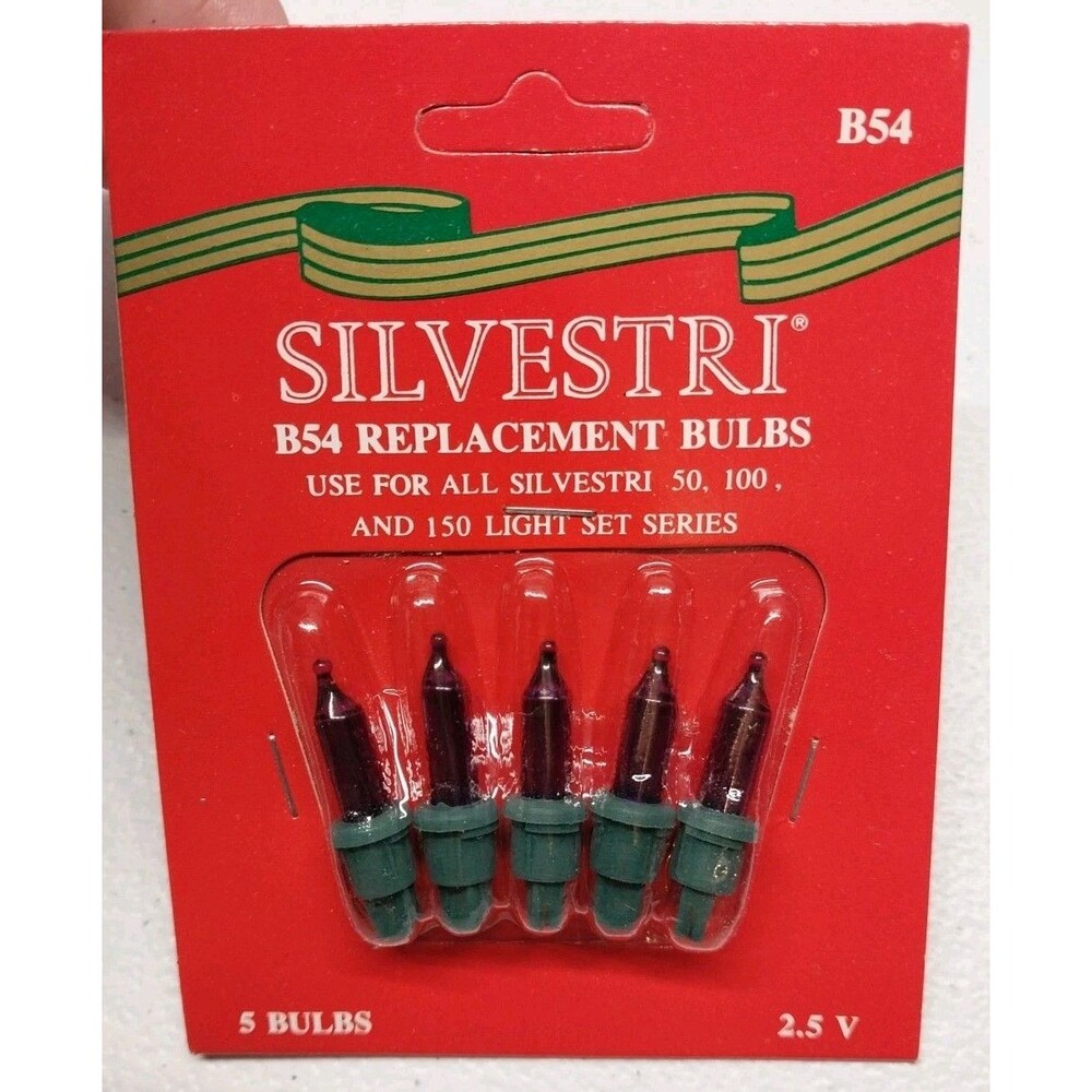 Silvestri Replacement Bulbs 2.5 Volt Purple Pack Of 5 Vintage Christmas Light
